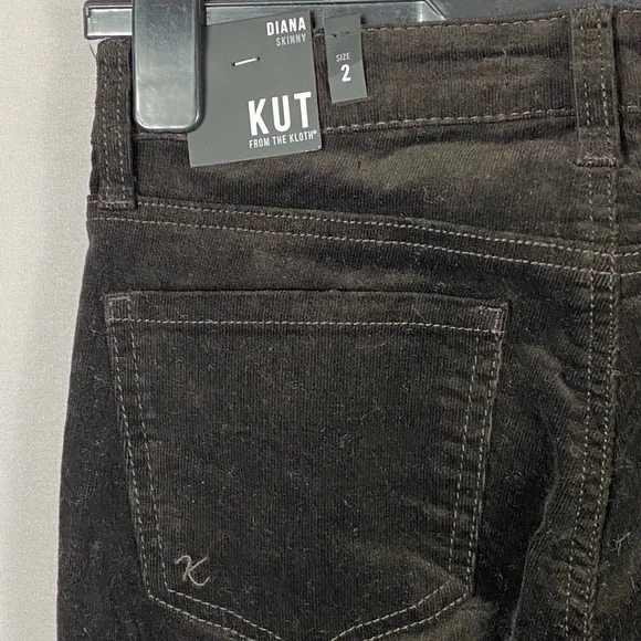 Kut from the Kloth Womens Diana Skinny Corduroy Pant In Bean Brown Size 2 - Picture 7 of 12